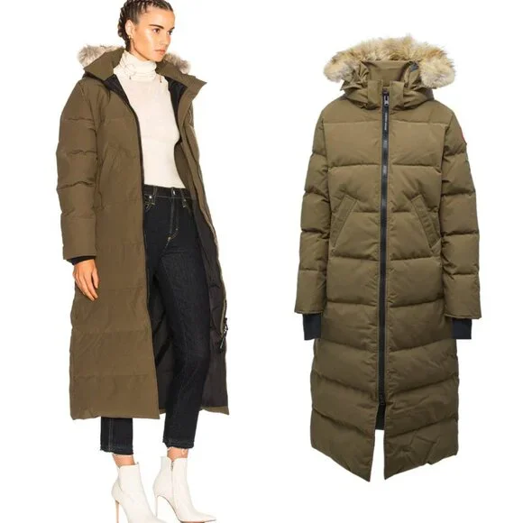 Canada Goose Mystique Parka with Fur Trim Hood in Military Green – Like New - Picture 15 of 16